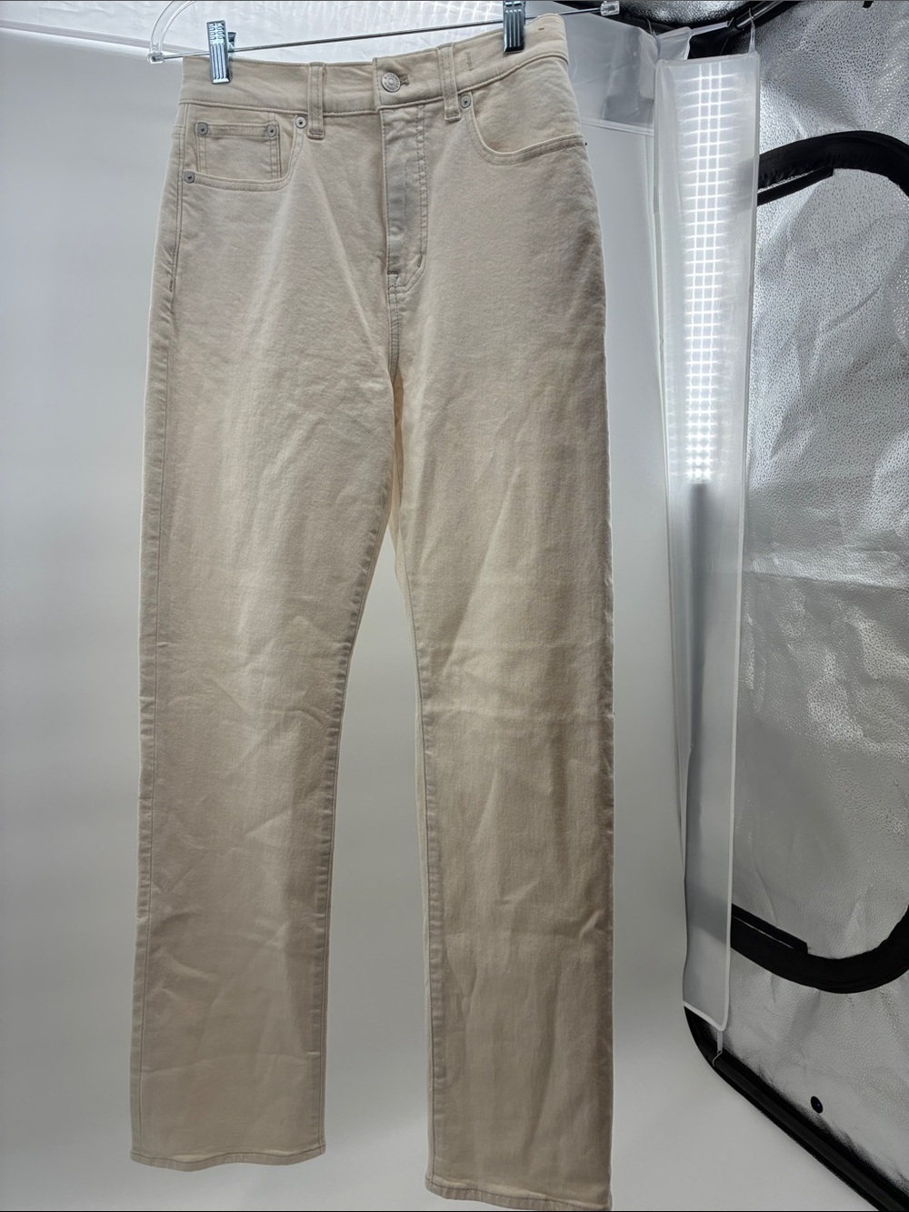 Madewell Men's Straight Jeans in Light Cream